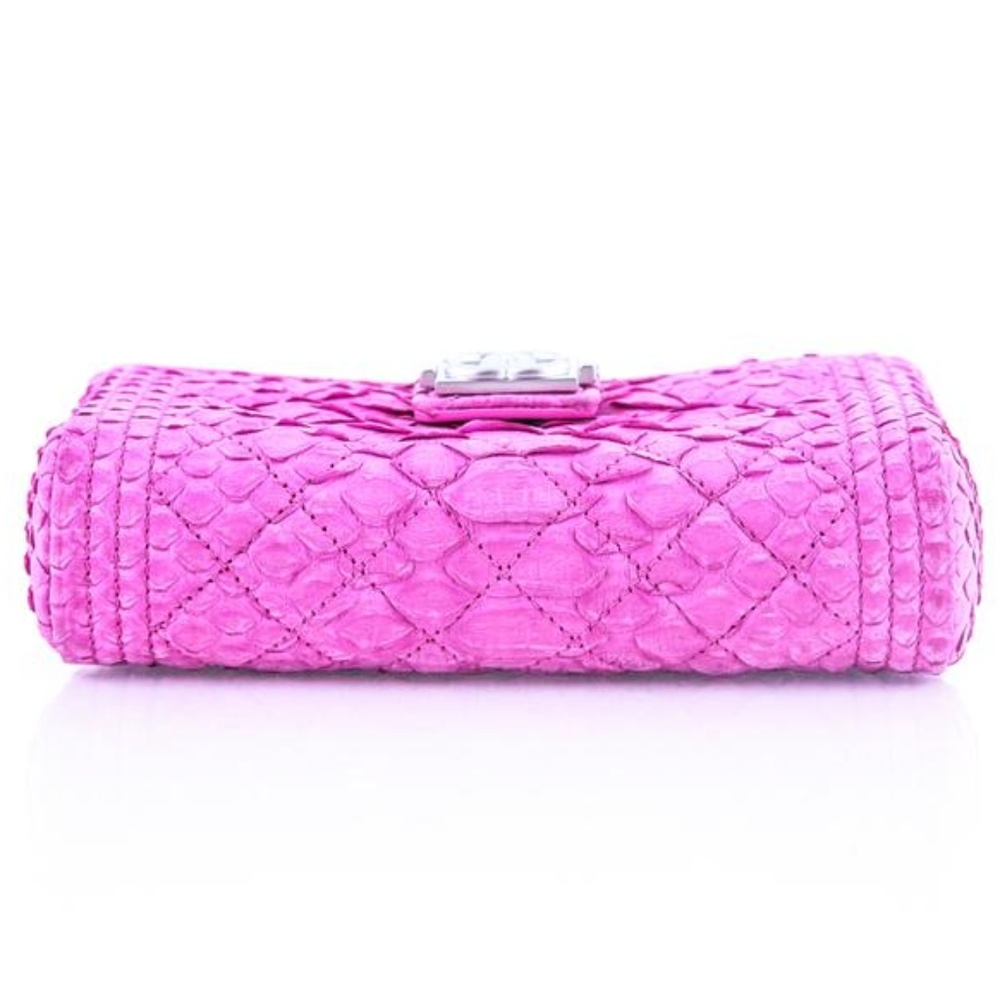 Chanel Boy Python Wallet On Chain Pink - Picture 6 of 7